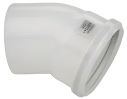 Coude de fumées à simple paroi, Bosch AZB 724/1, 30°, Ø125mm, plastique, joint à lèvre